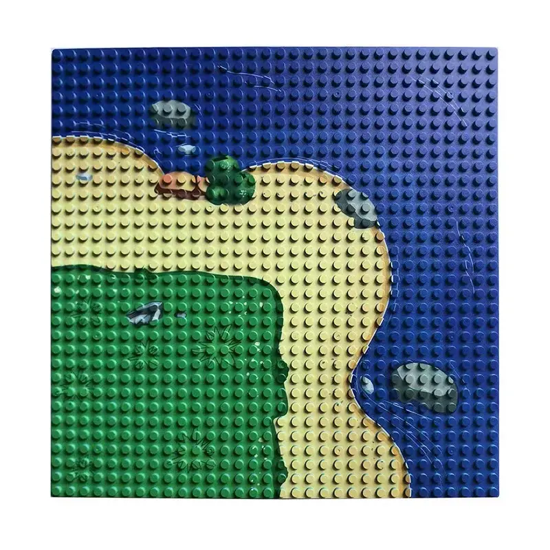 Amazon Kids Creative 32*32 Base Bricks Ocean River and Island Pattern Classic Building Plates Baseplates