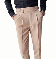 Naples décontracté affaires personnalisé taille haute non repassage minceur sans ceinture Gurge costume grande taille pantalon