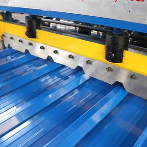 Vollautomatische CE/ISO-zertifizierte Farbstahl-Rollformlinie Trapezförmige IBR-Dachblechherstellungsmaschine für den Bau - Product Image 5