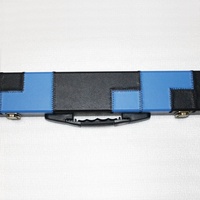 Étui de queue de billard et de billard 3/4 pièces moderne personnalisé en cuir PU et en bois avec motif de patch et logo personnalisé