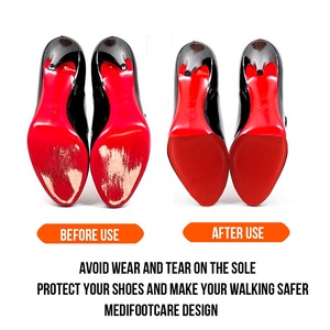 Protection de semelle de chaussure rouge, remplacement de coussinets de semelle de chaussure pour chaussures <span class=keywords><strong>Louboutin</strong></span>, poignées de chaussure rouges auto-adhésives pour talons hauts - Product Image 5