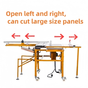 Sierra de mesa deslizante de brazo basculante de <span class=keywords><strong>aserradero</strong></span> móvil superventas de WANJIA utilizada para carpintería y máquina de sierra de panel de corte de madera - Product Image 3