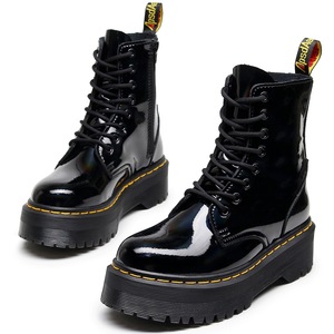 Motorcycle <b>boots</b> - classic retro British style short <b>boots</b> for both men and women made of genuine leather with trendy design - Product Image 4