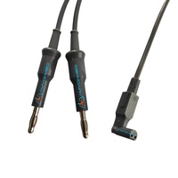 Kabel bedah elektrik 4.0mm, steker pisang menangani kawat penghubung untuk instrumen bedah dapat digunakan kembali kabel Bipolar