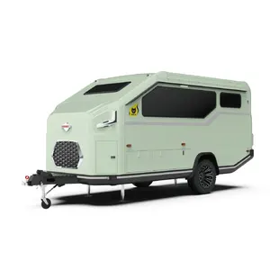 Amazing Fully Equipped Fiberglass 4X4 RV Trailer Camper Vehicle Recreational Vehicle With Tent and Kitchen