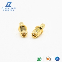 SMB Connector Male Bulkhead Panel Mount Full Brass Gold Plated Slotted Solder Cup RF Coaxial Connector 48H Salt Spray Test