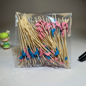 Brochetas de Bambú con Forma de Delfín en 2 Colores, Palitos de Fruta para Aperitivos, Cócteles, Sándwiches y Postres para Fiestas de Cumpleaños - Product Image 6