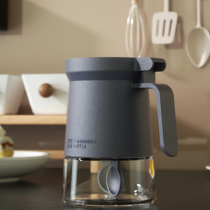 Pot de rangement en verre pour condiments, pot à épices domestique, pot à sel et sucre avec cuillère, <span class=keywords><strong>accessoires</strong></span> de cuisine et de restaurant en gros - Product Image 4