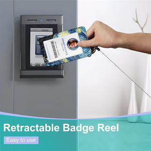 Night Sky Retractable <b>ID</b> Badge Scroll Keychain with Back Clip, Card <b>Holder</b>, Double-sided UV Printing Wholesale - Product Image 4