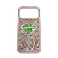 Coque de téléphone OEM tendance en TPU rose, étui souple avec zircon, protection pour iPhone 17 Pro Max