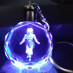Cheap Wholesale Blank K9 Custom Anime Keychains LED Laser Engraving Custom Crystal KeyChain for Promotional Gift