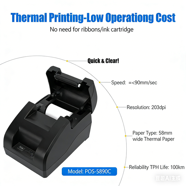 58mm Petit Imprimante Thermique Mini Impresora Termica De Etiquetas Portatil Adhesivas Mini Portable Thermal Printer