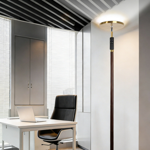Wood 30W <b>LED</b> Midcentury Floor Lamp Remote <b>Control</b> Stepless Dimmable Color Changing Modern Uplight Corner Lamp for Bedroom Office - Product Image 2