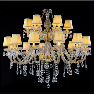 Nouvel arrivage de lampes suspendues en cristal doré de luxe K9 lustres à bougie en cristal de Turquie pour décoration de mariage - Product Image 6