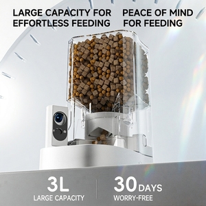 Manufacture Supply App Remote Monitor Voice Record Large Storage Smart Automatic Pet <strong>Feeder</strong> With HD Camera for <strong>Cats</strong> - Product Image 2