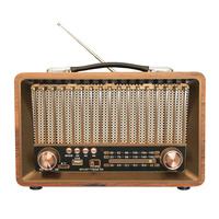 Retro Holz-BT-Radio mit FM AM SW Drei-Band-Tuning, MP3-Wiedergabe und Kartensteckplatz für Heimdekoration und Unterhaltung im Freien