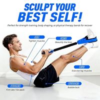 Equipo de Fitness para el Hogar, Pedal para Pies, Cuerda Elástica, Banda de Resistencia para Yoga, Estiramiento, Entrenamiento Abdominal, de Cintura, Piernas y Brazos