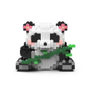 中国のパンダのおもちゃカスタムビルディングブロックパンダビッグスターかわいい形クリエイティブホームオフィススクールデコレーション
