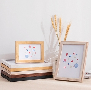 Nhà máy trực tiếp gia đình BSCI FSC gỗ sồi 5x7 8x10 16x20 20x28 24x36 chưa hoàn thành rắn màu đen gỗ thiên nhiên hình ảnh khung ảnh - Product Image 6