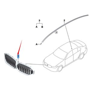 51115A1BFA9 rejilla frontal negra brillante con parrilla no porosa es adecuada para <span class=keywords><strong>BMW</strong></span> Serie 3 G28 - Product Image 4