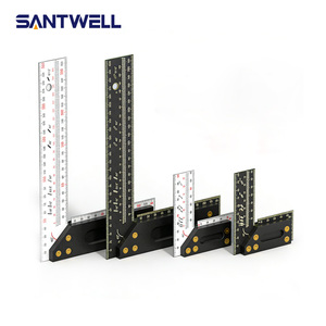 Regla cuadrada de carpintería con múltiples orificios, medidor de marcado de posición de ángulo recto de 90 grados para medición y diseño de carpintería - Product Image 1