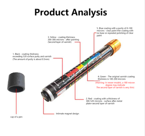Testeur de film de peinture de voiture Jauge d'épaisseur Testeur d'épaisseur de peinture Checker Meter Gauges - Product Image 3