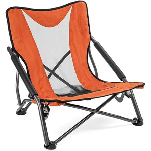 Plaj, piknik için kamp sandalyesi-düşük profil katlanır kamp sandalyesi kamp sandalyesi