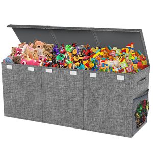 Caja de Juguetes Extra Grande, Desmontable, Rectangular, Plegable y Resistente, Organizador de Almacenamiento de 40x14x16 Pulgadas para Dormitorio de Niños y Niñas, Sala de Estar - Product Image 4