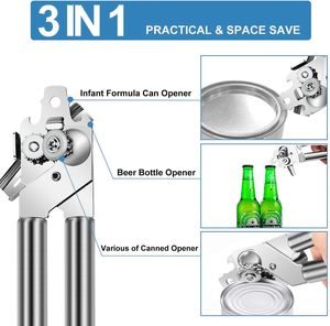 Multifunctional Heavy-Duty Stainless Steel Bottle <b>Opener</b> Comfortable Safety Manual <b>Electric</b> for Home Use Logo Boxed Metal Gift - Product Image 3