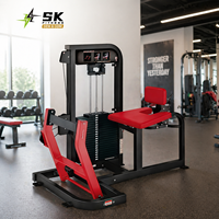 Machine d'extension des mollets assise SK Commercial, équipement professionnel de musculation des jambes inférieures à résistance sélectionnable pour salle de sport