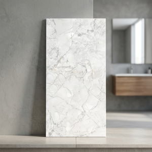Azulejos de Porcelana Matrix Bianco Micro Cemento 60x120cm, Color Sólido, para Pisos y Paredes en Interiores Contemporáneos - Product Image 1
