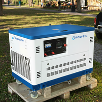 Générateur diesel silencieux mobile triphasé 5KVA, démarrage automatique, système ATS, faible bruit, cabinet insonorisé, certifié CE ISO, 220V/380V