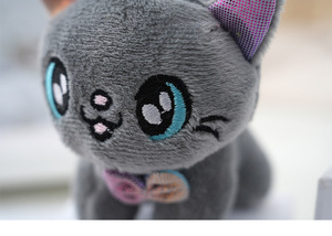 10CM sevimli peluş hayvan kedi anahtarlık bebek Kitty anahtarlık asılı süs dolması kadınlar için hayvan oyuncaklar Kawaii araba anahtarlık hediye - Product Image 6
