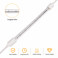 Lampe chauffante infrarouge en verre de quartz pour préformes PET, chauffage industriel 780mm 240V 2000W pour pièces de rechange de machines de soufflage automatiques