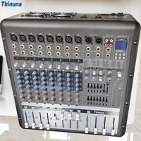 Thinuna PMX-H profesyonel 8 kanal ses DJ mikseri Blueteeth ses mikseri ses Karaoke Phantom 48V Powered amplifikatör mikser