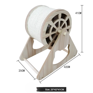 Hot Selling Durable and Scratch-resistant <b>Cat</b> Toys Solid Wood Ferris Wheel <b>Cat</b> Scratching Board Sisal Claw Grinder - Product Image 2