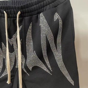 Pantalones Cortos Deportivos para Hombre, Estilo Retro con Diamantes, de Alta Calidad, Marca Americana de Moda Urbana, Venta al Por Mayor - Product Image 2