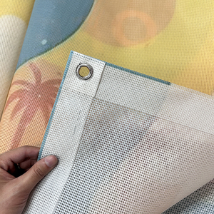 Lona publicitaria de vinilo impermeable impresa por ambos lados, con ojales, resistente al viento, para decoración de postes de calle. - Product Image 3