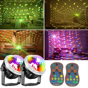 Mini Magic Disco Ball Lamp LED Star Ambient lights Housing Decorations Remote Control Strobe Lighting For Party Wedding Bedroom