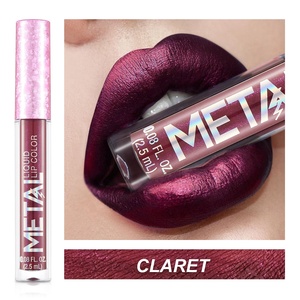 Bán Buôn Không Có Logo Nhãn Hiệu Riêng Tùy Chỉnh Trang Điểm Không Thấm Nước Matte Glitter Kim Lỏng Lip Stick - Product Image 4