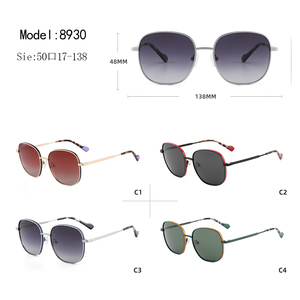 CUSTOM LOGO Unisex <b>Rectangle</b> <b>Sunglasses</b> Full Rim Metal Frame Red <b>Black</b> Polarized Lenses % UV Protection Fashion Adult Model - Product Image 3