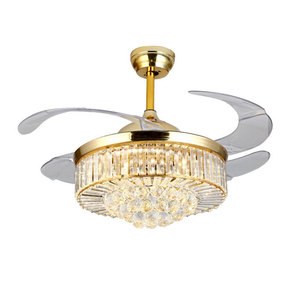 Hiện đại LED BT điều khiển thông minh Đèn chùm tuôn ra núi pha lê quạt trần ánh sáng với chức năng âm nhạc và từ xa động cơ DC - Product Image 6