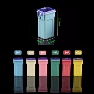 Porte-fusible carré étanche pour voiture avec fiche mâle 20A 30A 40A 50A 60A 70A 80A 90A 100A 120A 27x12x14mm à broches longues pour automobile - Product Image 2