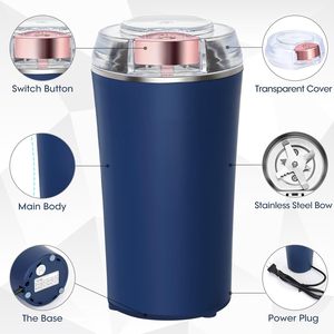 Molinillos de café eléctricos de grano de rebabas mini portátiles de máquina de acero inoxidable de fábrica personalizada - Product Image 4