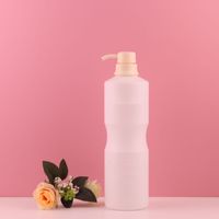 Bouteille en plastique HDPE blanche 1 Litre, savon liquide de soins personnels, lavage des mains, emballage, Lotion, pompe, distributeur, conteneur PE, bouteilles vides