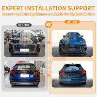 Kit carrosserie aérodynamique en fibre de carbone complète pour Audi Q8 SQ8, style AT, avec spoiler avant, diffuseur, aileron de toit et échappement – Fourniture directe usine