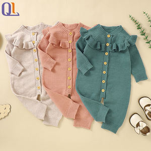 Combinaison en tricot pour bébé nouveau-né, garçon et fille, 4T, Thanksgiving, coton, boutons, manches longues, pull à volants pour garçon et fille - Product Image 1