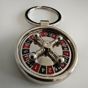 Llaveros Creativos Giratorios de Aleación de Zinc con Diseño de Ruleta Rusa, Anillos Redondos 3D para Colgar en el Coche o la Bolsa, Regalo Original - Product Image 5
