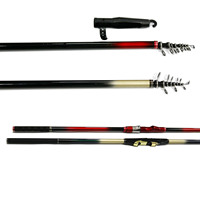 Joran pancing teleskopik karbon berputar murah, joran pancing Surf is untuk memancing di air laut