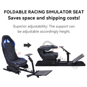 GY027 Siège <span class=keywords><strong>de</strong></span> jeu <span class=keywords><strong>pour</strong></span> <span class=keywords><strong>simulateur</strong></span> <span class=keywords><strong>de</strong></span> course automobile, design personnalisé tout-en-un, compatible Thrustmaster T3PA, PXN, MOZA, PC, <span class=keywords><strong>Xbox</strong></span> - Product Image 3